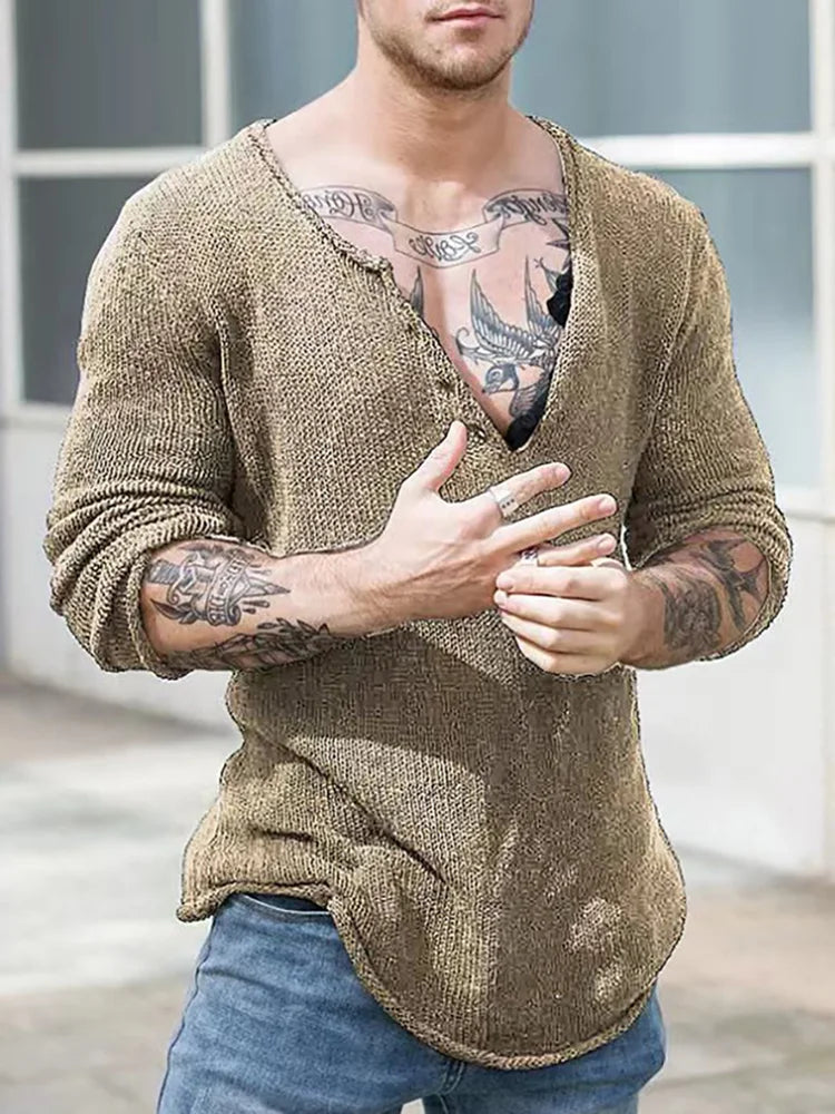 Deep V-Neck Sweater