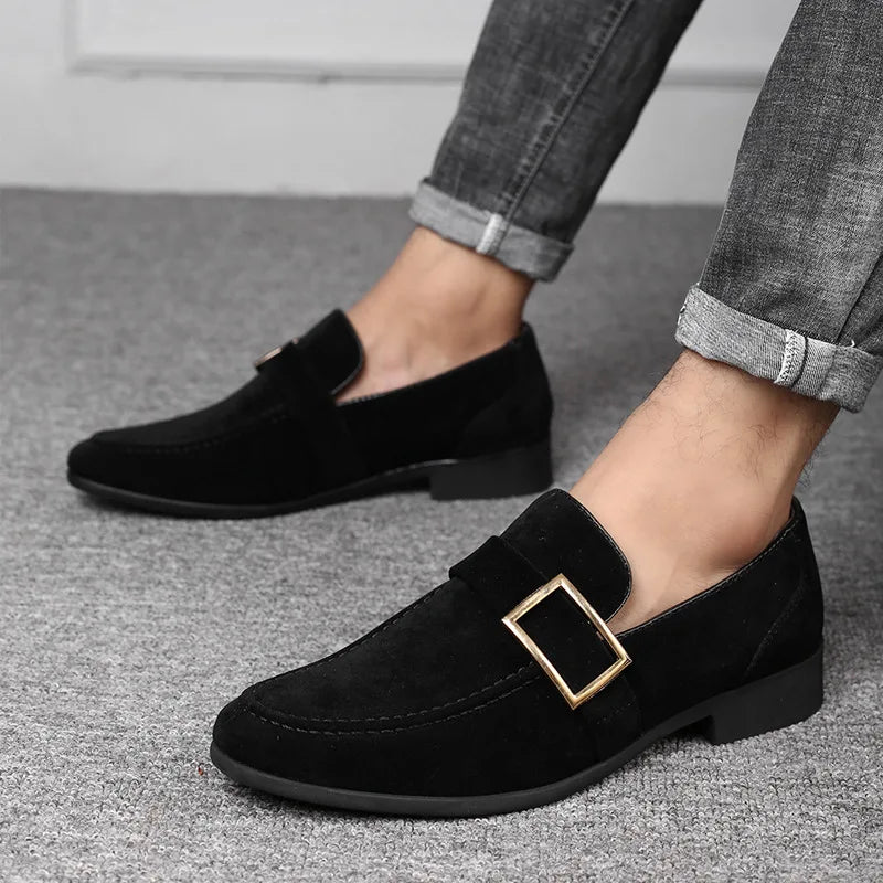 Buckled Suede Loafers