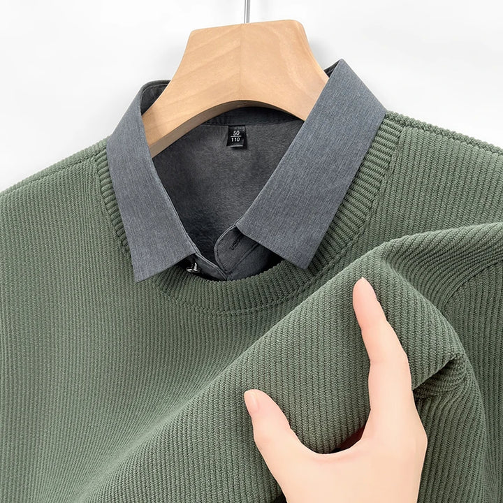 Men's 2-in-1 Knit Pullover