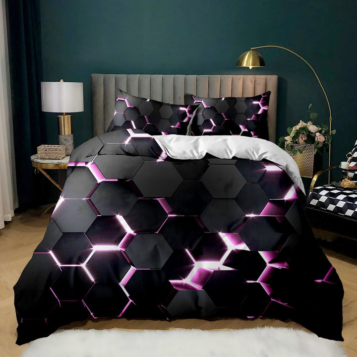 Geometric Honeycomb Duvet