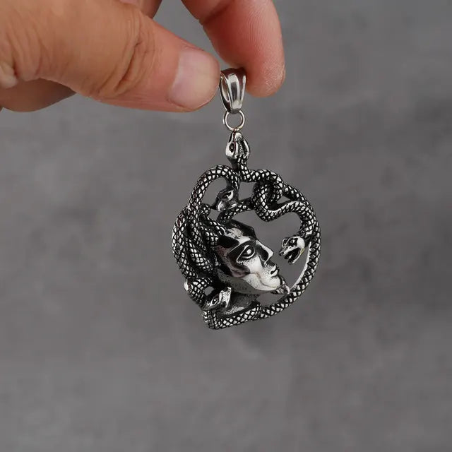 Gothic Medusa Pendant Necklace