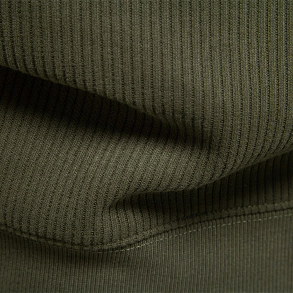 Men's Ribbed Knit Quarter-Zip Sweater - Thermal Pullover Top