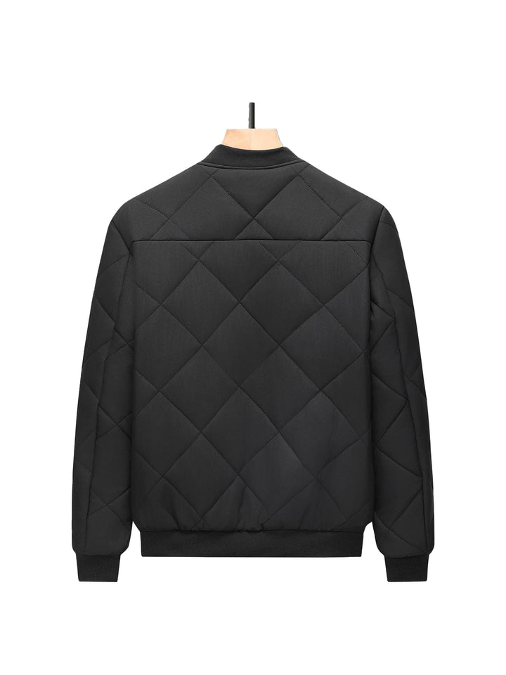 Men's Winter Bomber Jacket - Quilted Fleece Lined Jacket