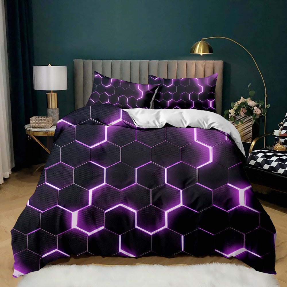 Geometric Honeycomb Duvet