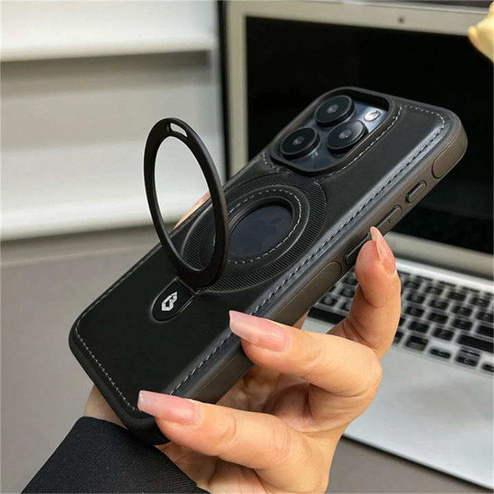 Magnetic Leather Phone Case