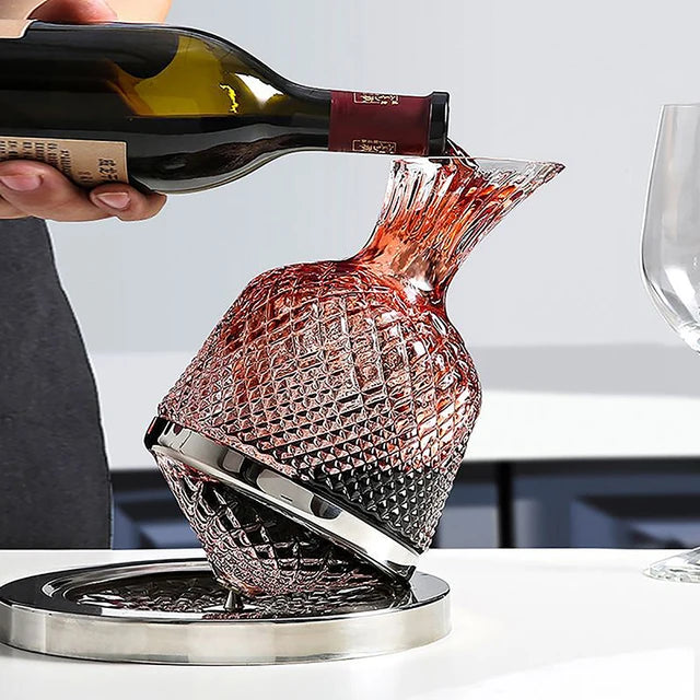 Crystal Rotating Wine Decanter