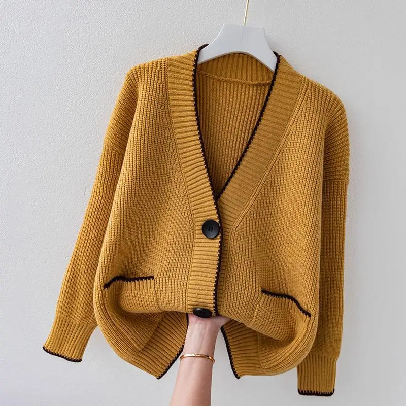 Rust Knit Oversized Cardigan