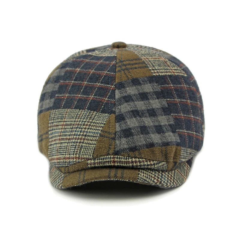 Vintage Patchwork Tweed Cap