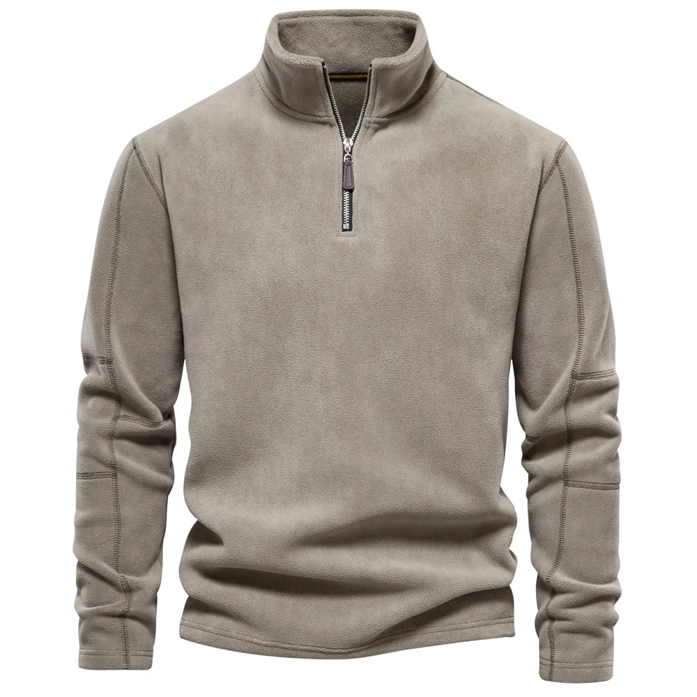 Men's Quarter Zip Fleece Jacket - Soft Shell Jacket
