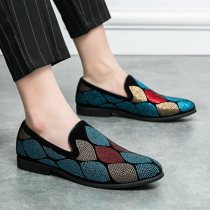 Geometric Pattern Loafers