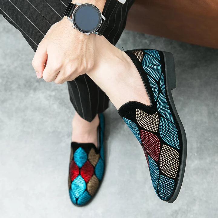 Geometric Pattern Loafers