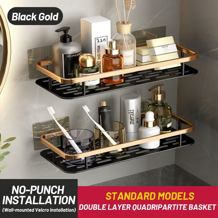 No-Drill Bathroom Corner Shelf