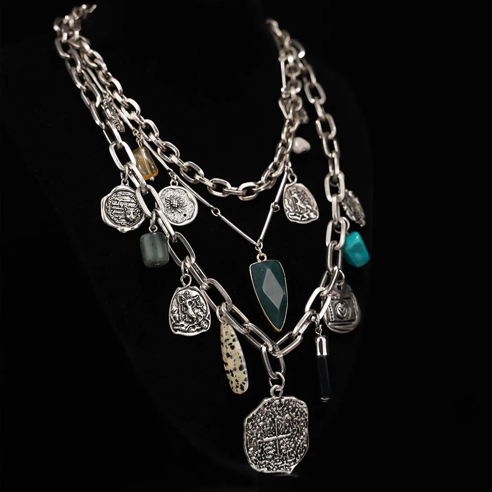 Multi-Layered Charm Necklace