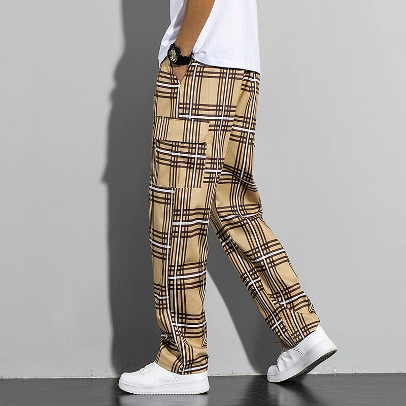 Checked Cargo Trousers