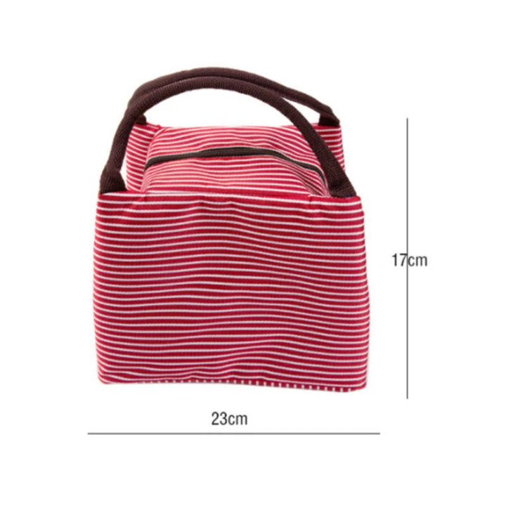 Striped Insulated Lunch Tote