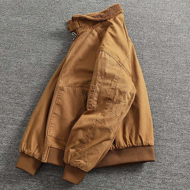 Luxury Shearling-Lined Winter Bomber