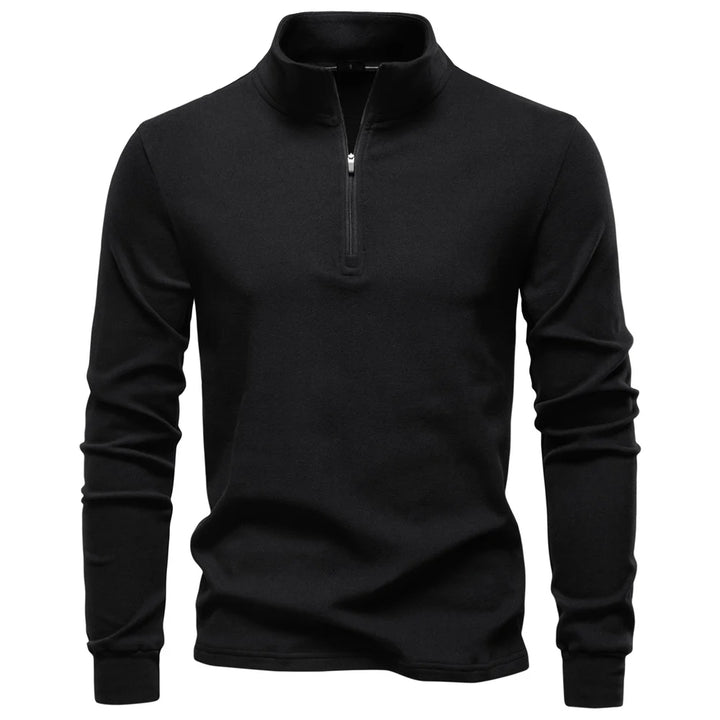 Men's Quarter Zip Sweatshirt - Fleece Mock Neck Pullover