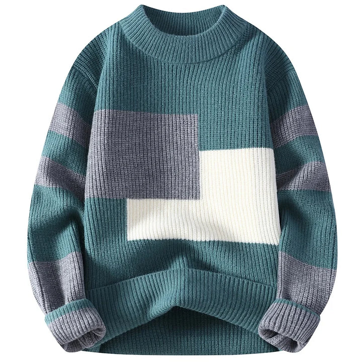 Modern Colorblock Knit Sweater