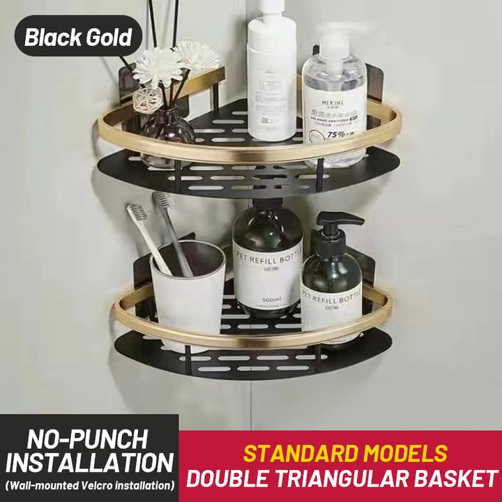 No-Drill Bathroom Corner Shelf