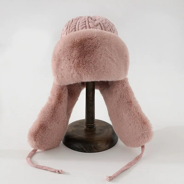 Luxe Knit Fur Trapper Hat