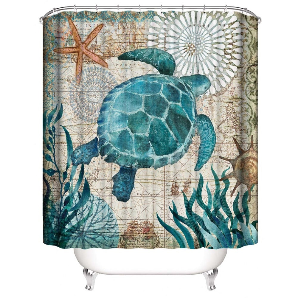 Sea Turtle Shower Curtain