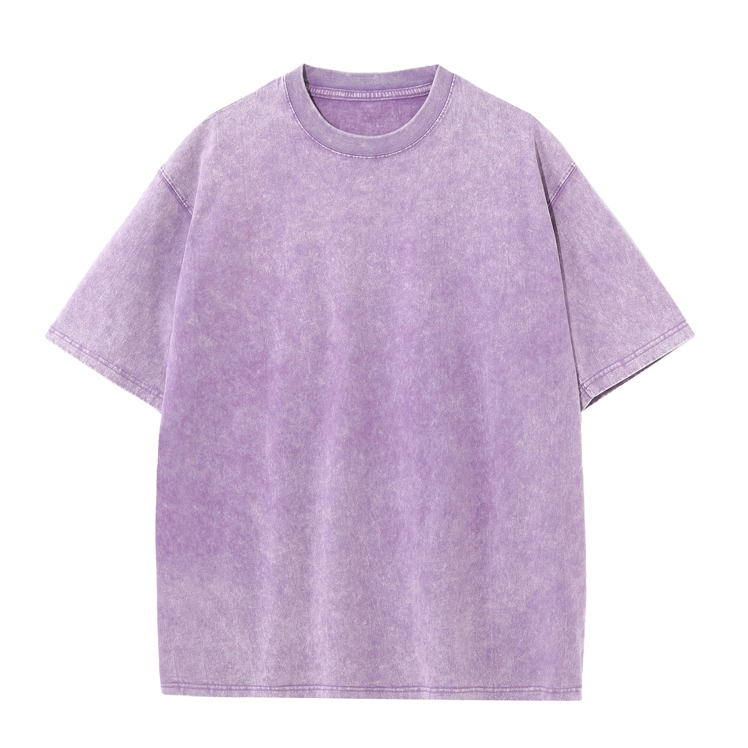 Veritano Men's Cotton Distressed Drop Shoulder T-Shirt