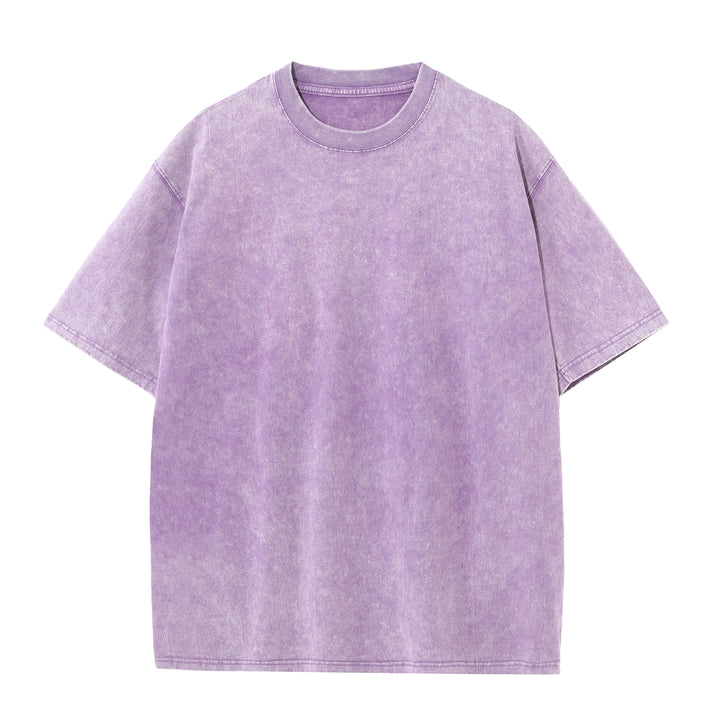 Veritano Men's Cotton Distressed Drop Shoulder T-Shirt
