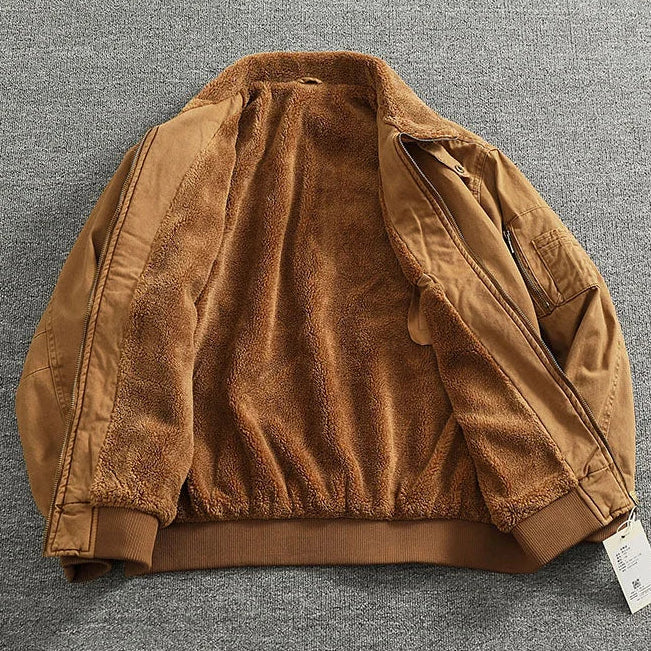 Luxury Shearling-Lined Winter Bomber