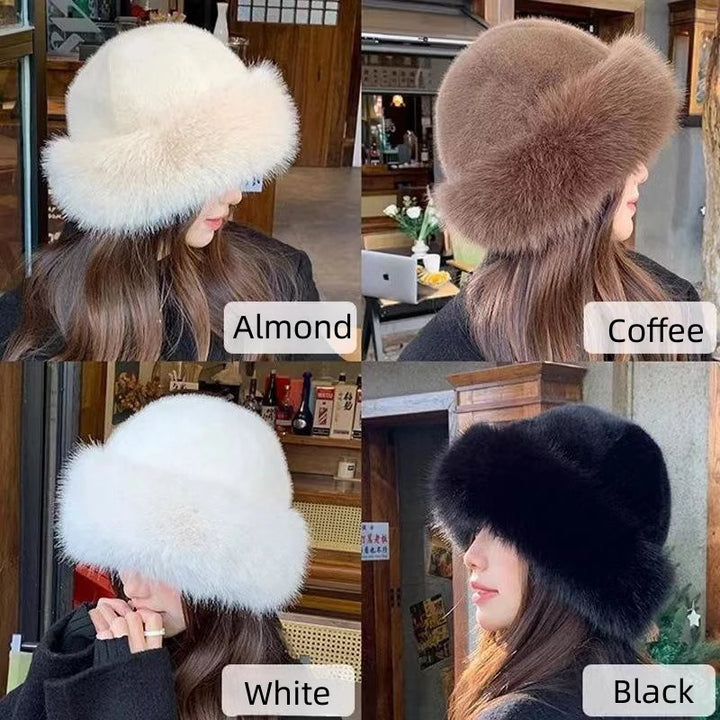 Blush Faux Fur Cloche Hat