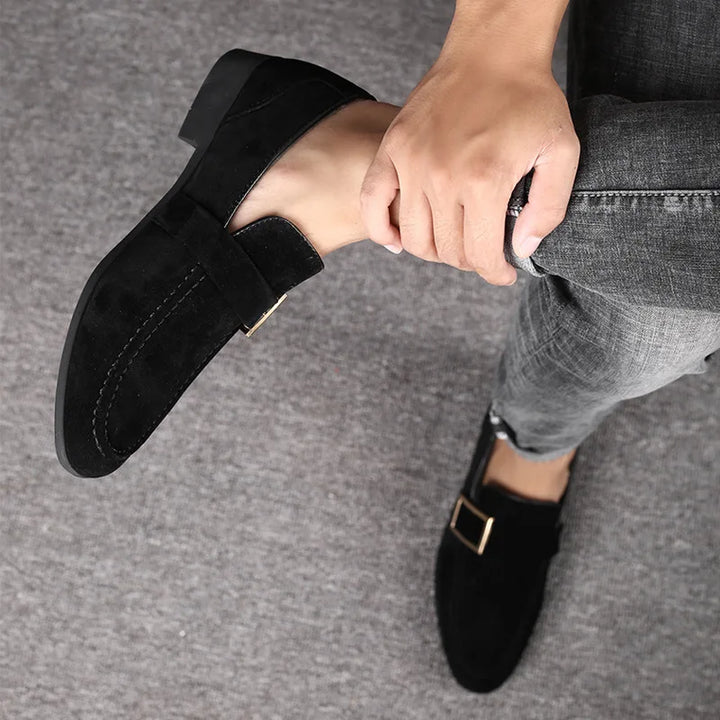 Buckled Suede Loafers