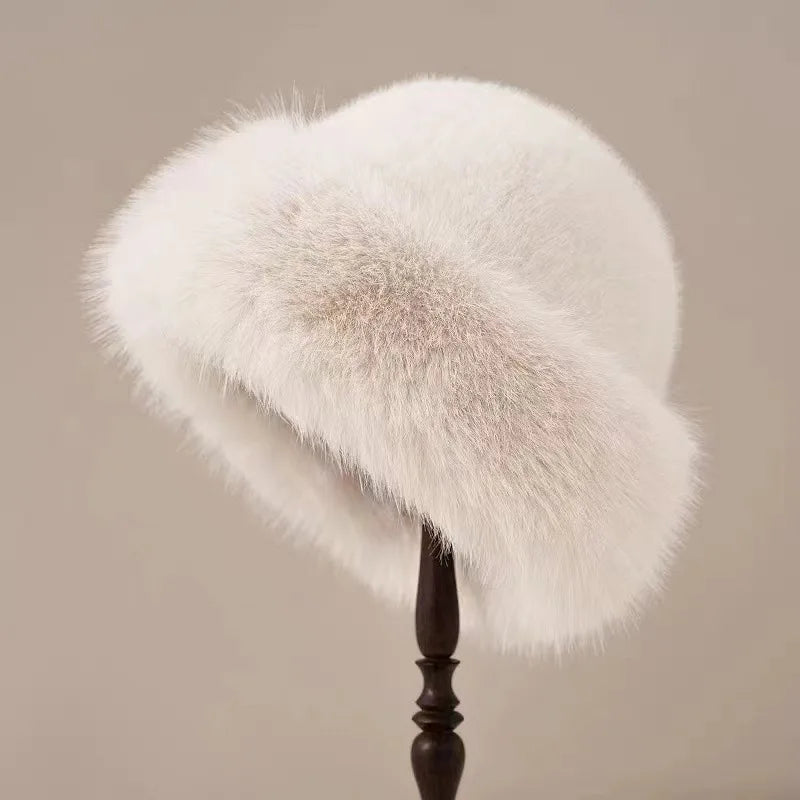 Blush Faux Fur Cloche Hat