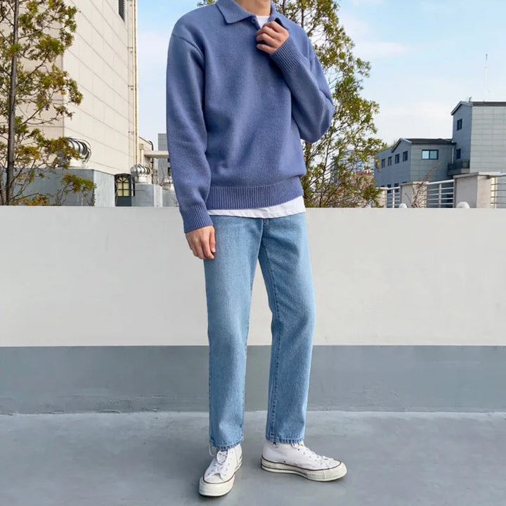 Cozy Knit Polo Sweater