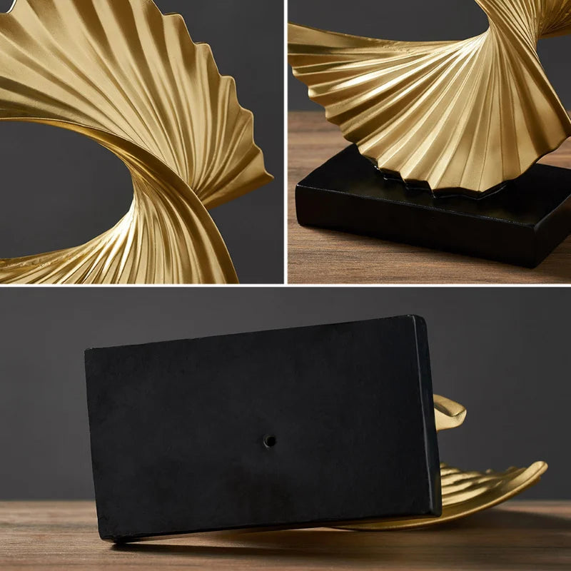 Abstract Gold Sculpture