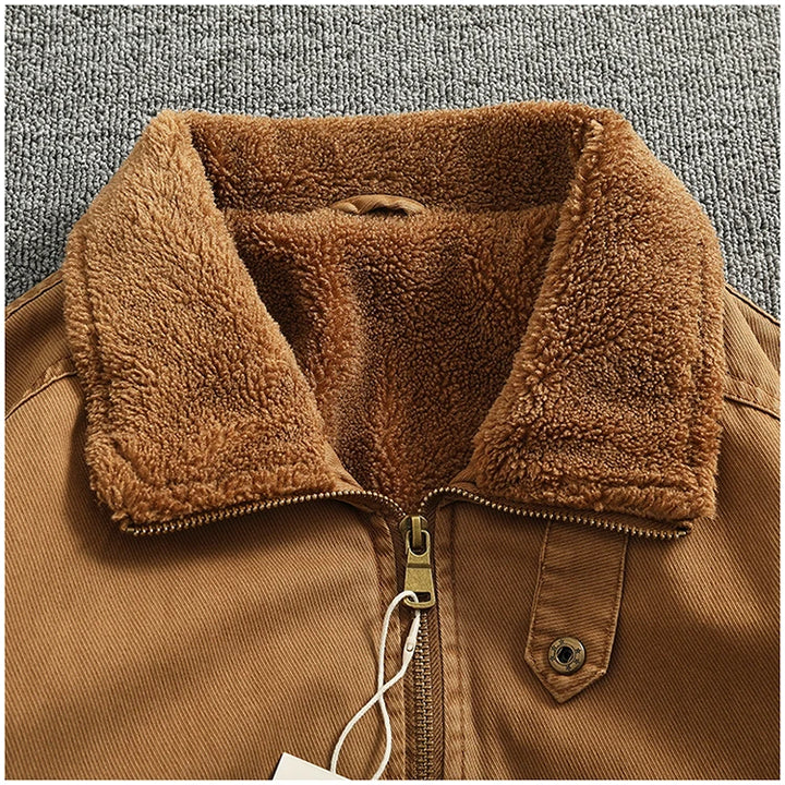 Luxury Shearling-Lined Winter Bomber