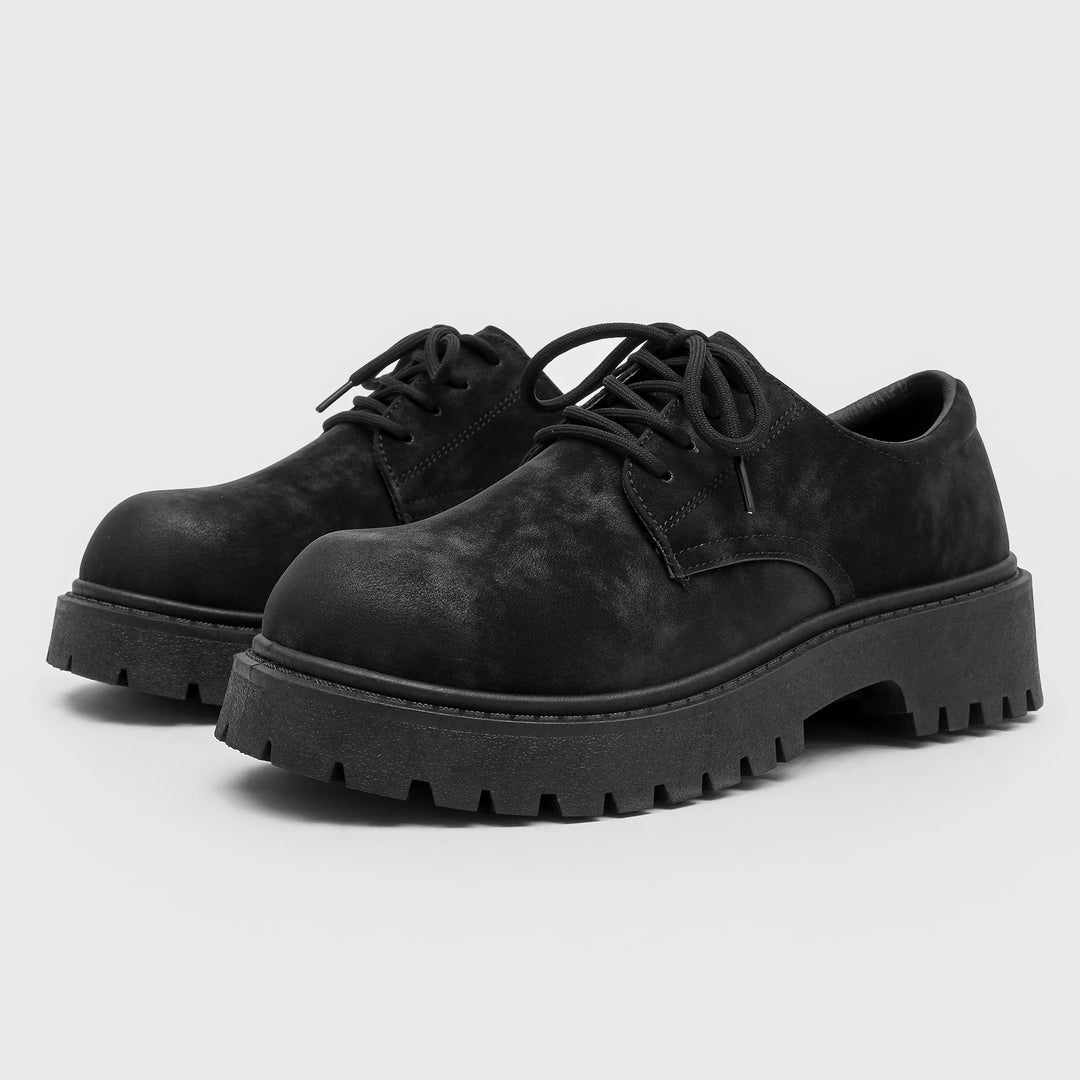 Men's Chunky Sole Boots - Height Increasing Work Boots