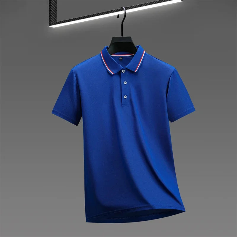 Nyven Classic Men's Solid Color Short-Sleeve Polo Shirt