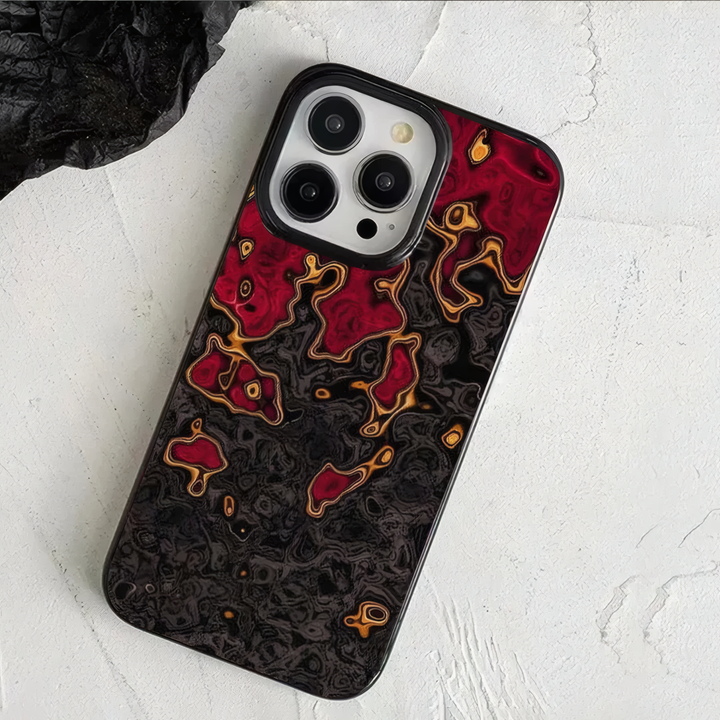 Exclusive Black & Red Ripple Art Phone Case