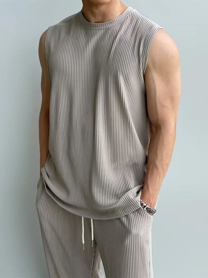 Vitalux Men's Fitness Tank Top and Pants Set for Training