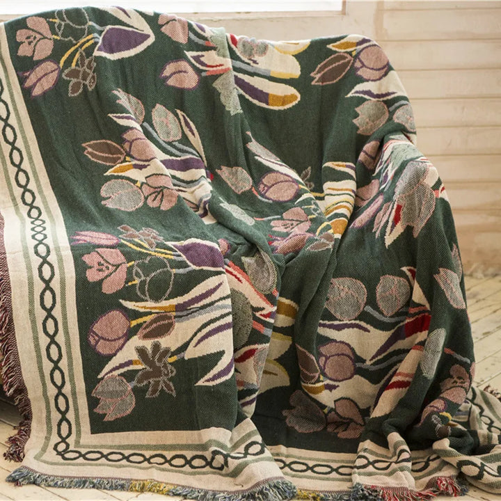 Floral Tapestry Throw