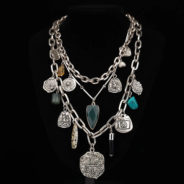 Multi-Layered Charm Necklace
