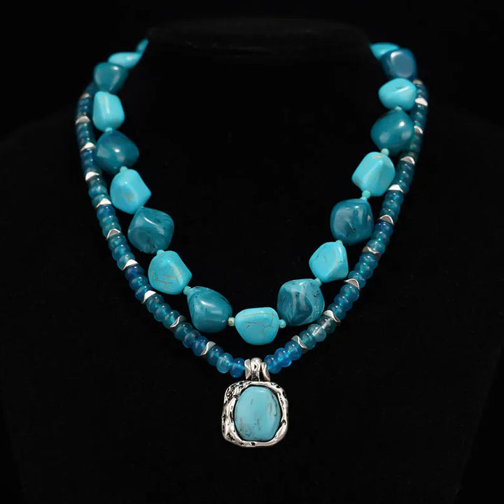 Boho Stone Necklace Set