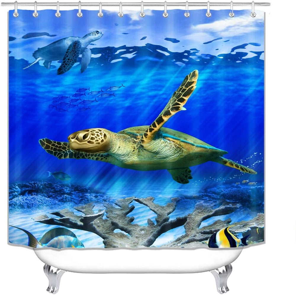 Sea Turtle Shower Curtain