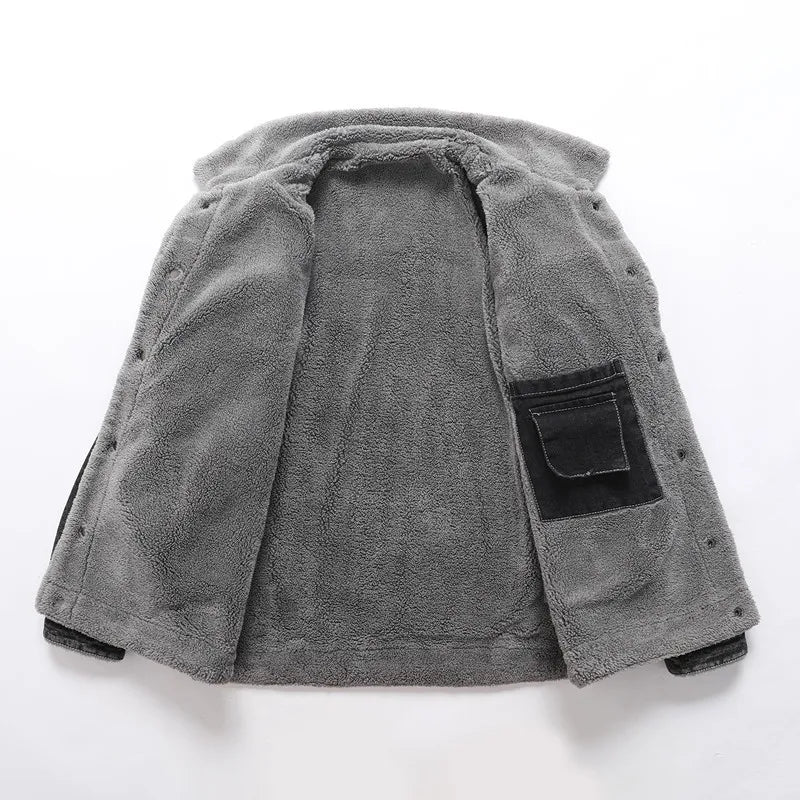 Men's Sherpa Denim Jacket - Fleece Lined Jacket