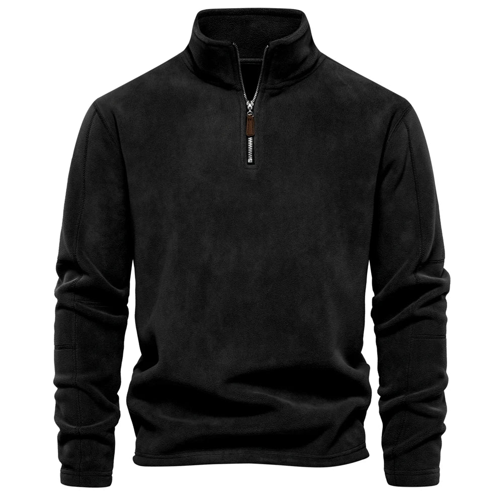 Men's Quarter Zip Fleece Jacket - Soft Shell Jacket
