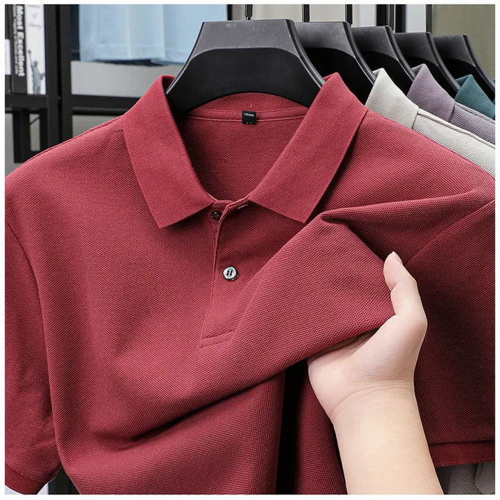 Nymero Cotton Polo Shirt - Multi-Color Classic Men's Golf Tee