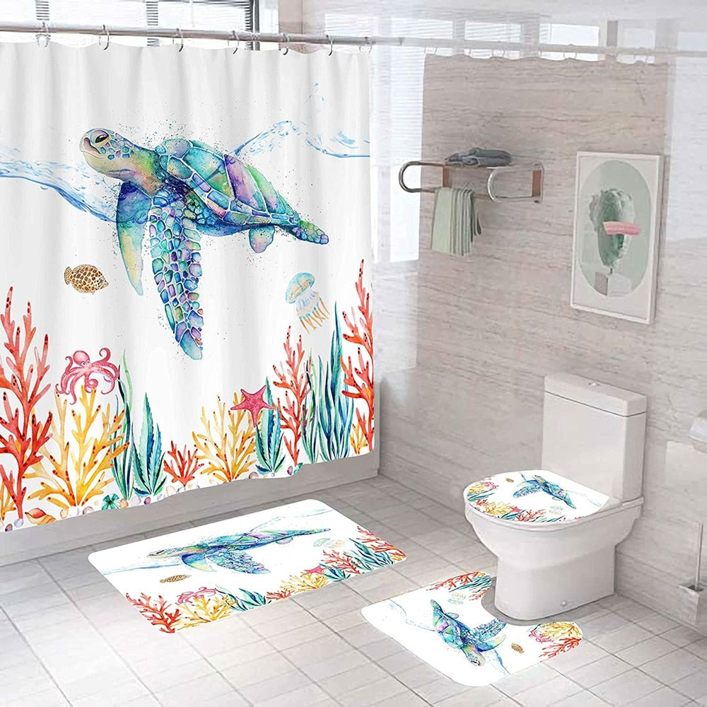 Sea Turtle Shower Curtain