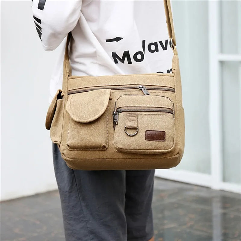 Vintage Canvas Crossbody Bag