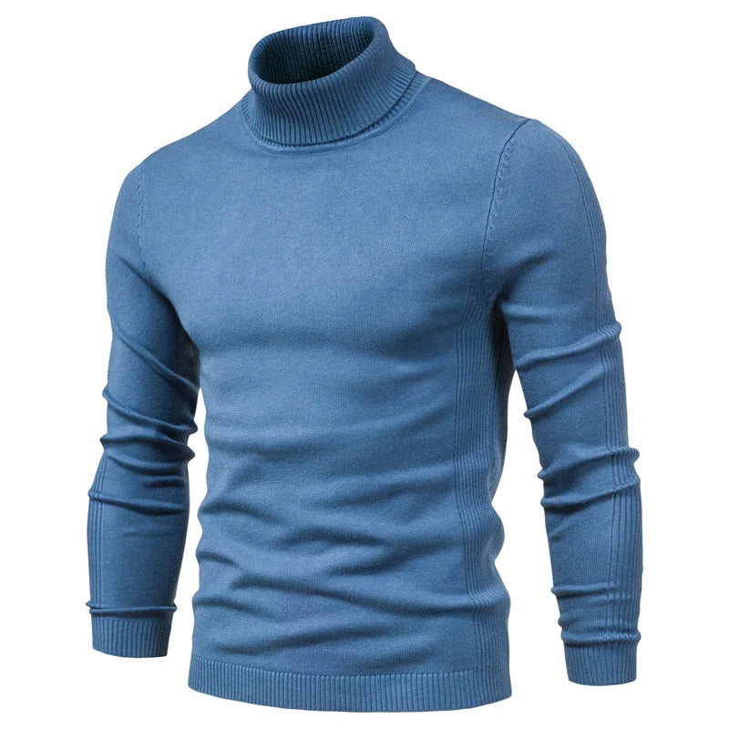 Velour Men's Turtleneck Sweater - Winter Essential