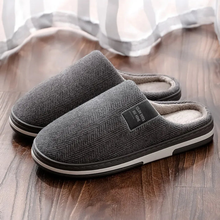 Cozy Herringbone House Slippers