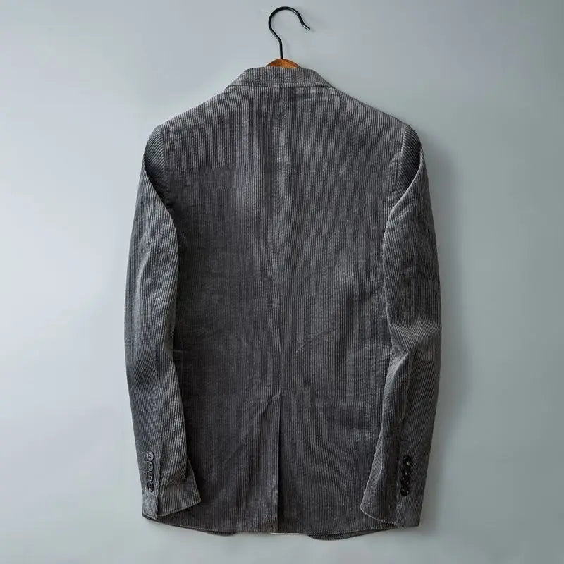 Vertical Stripe Corduroy Blazer
